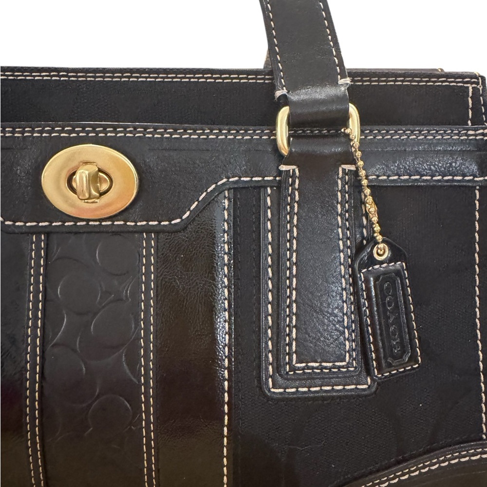 Coach Hampton Signature Stripe Satchel — 2007 - Picture 2 of 12